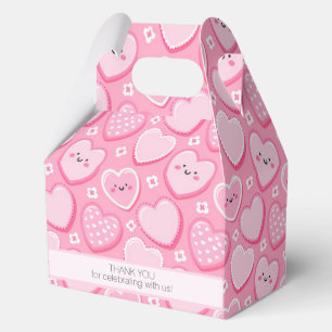 Niedlich Pink Hearts Girl Geburtstagsparty Geschenkschachtel