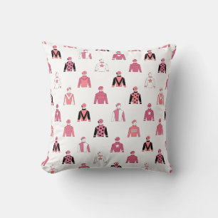 Niedlich Pink Horse Jockey Silks Reittier Kissen
