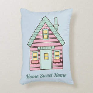 Niedlich Pink House Zuhause Sweet Zuhause Dekokissen
