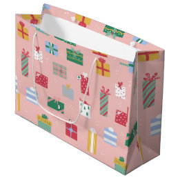 Niedlich Pink Kids Weihnachten Weihnachtspaket Geg Große Geschenktüte
