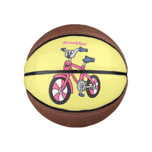 Niedlich-pink-Kinder Fahrrad Cartoon Abbildung Mini Basketball