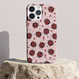Niedlich Pink Ladybug Hearts Liebe Bug Illustratio Case-Mate iPhone Hülle