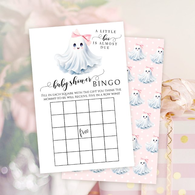 Niedlich Pink Little Boo Baby Dusche Bingo Spiele (Von Creator hochgeladen)