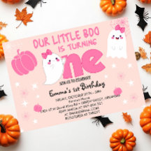Niedlich Pink Little Boo Halloween Erster Geburtst