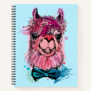 Niedlich Pink Llama Notizbuch