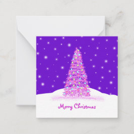 Niedlich Pink Mini Weihnachtsbaum Mitteilungskarte