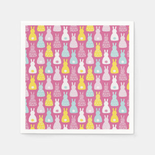 Niedlich Pink Oaster Kaninchenpapier Napkins Serviette