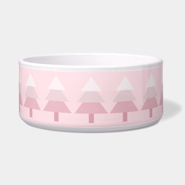 Niedlich Pink Ombre Weihnachtsbaummuster Napf (Vorderseite)