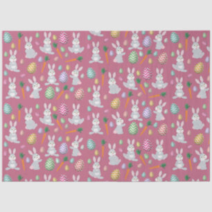 Niedlich Pink Ostersonniges Kaninchenmuster Seidenpapier