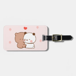 Niedlich Pink Panda Bär Liebe Gepäckanhänger