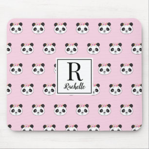 Niedlich Pink Panda Girl Personalisiert Mousepad