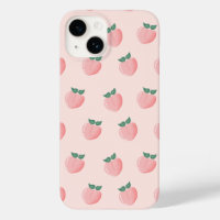 Niedlich Pink Peach Muster iPhone 14 Fall - Matte