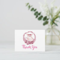 Niedlich Pink Pig Dankeschön Karte