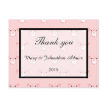 Niedlich Pink Pig Face Pattern Fun Wedding Vielen