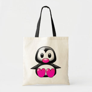 Niedlich Pink Pinguin Tragetasche