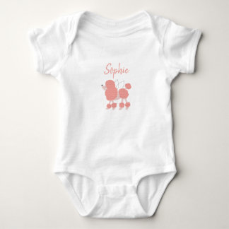 Niedlich Pink Poodle Baby Bodysuit Strampler