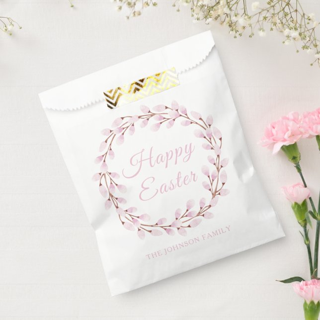 Niedlich Pink Pussy Willow Happy Oaster Geschenktütchen (Versiegelt)