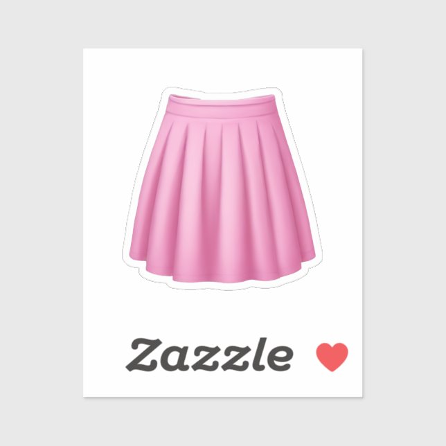 Niedlich Pink Skater Skin Emoji Art Aufkleber (Blatt)