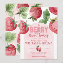 Niedlich Pink Strawberry Berry Sweet Baby Dusche