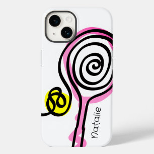 Niedlich-pink-Tennisschläger Case-Mate iPhone 14 F Hülle