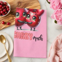 Niedlich Pink Trendy Red Cherry Couple