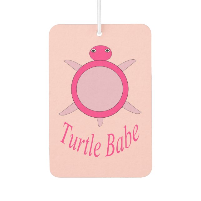 Niedlich Pink Turtle Babe Air Freshener Autolufterfrischer (Vorderseite)