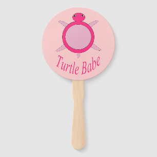 Niedlich Pink Turtle Babe Hand Fan Fächer