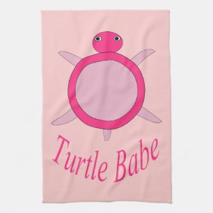 Niedlich Pink Turtle Babe Küchentuch