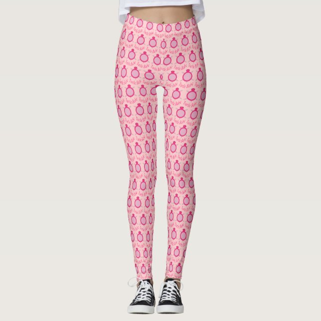 Niedlich Pink Turtle Babe Leggings (Vorderseite)