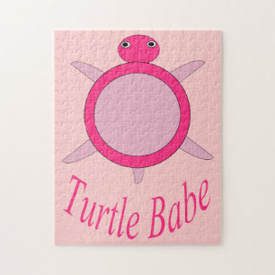 Niedlich Pink Turtle Babe Puzzle