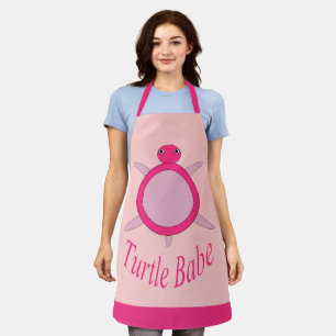 Niedlich Pink Turtle Babe Schürze