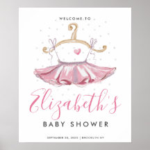Niedlich Pink Tutu Ballerina Babydusche Begrüßungs