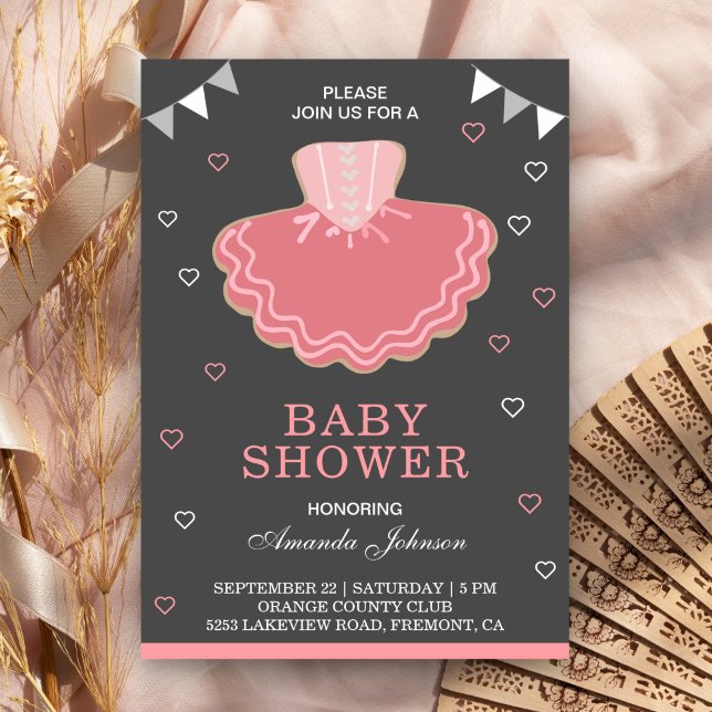 Niedlich Pink Tutu Ballerina Kinderdusche Einladun Einladung (Von Creator hochgeladen)