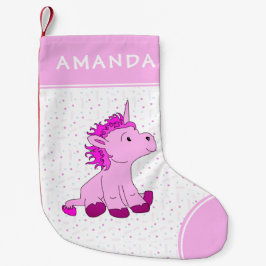 Niedlich Pink Unicorn Girly Kid`s Kleiner Weihnachtsstrumpf