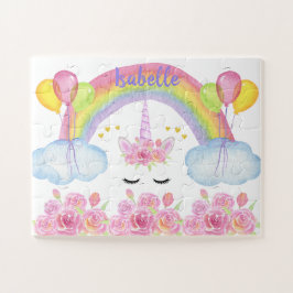 Niedlich Pink Unicorn Regenbogen Glitzer Herz