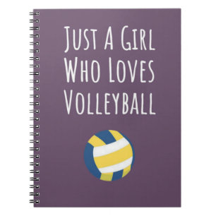 Niedlich Pink Volleyball Gifts Girls Girls Player Notizblock