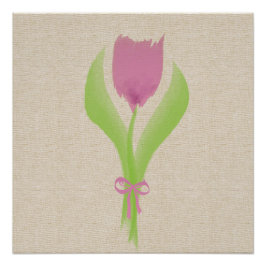 Niedlich Pink Wasserfarbe Frühlingsbrille Poster