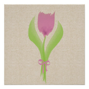 Niedlich Pink Wasserfarbe Frühlingsbrille Poster