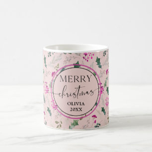 Niedlich Pink Wasserfarbe Weihnachten Tasse