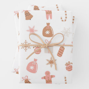 Niedlich Pink Weihnachten Geschenkpapier Set
