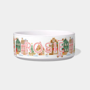 Niedlich Pink Weihnachtsstadt Hund Napf