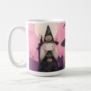 Niedlich Pink Whimsical Hexen Halloween Personalis Kaffeetasse