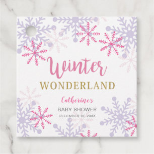Niedlich Pink Winter Wonderland Kinderdusche Schne Geschenkanhänger