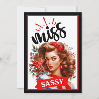 Niedlich Pinup_ Miss Sassy Einladung