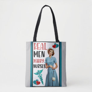 Niedlich Pinup_ Real Men Heiraten Tasche