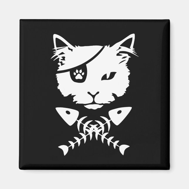Niedlich Pirate Cat Funny Magnet (Vorne)