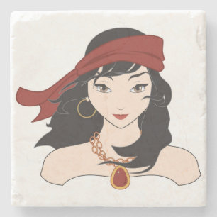Niedlich Pirate Chick Steinuntersetzer