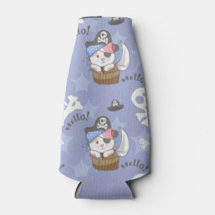 Niedlich Pirate Kitten Pattern Flaschenkühler