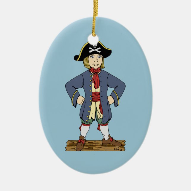 Niedlich Pirate Lad Keramikornament (Vorne)