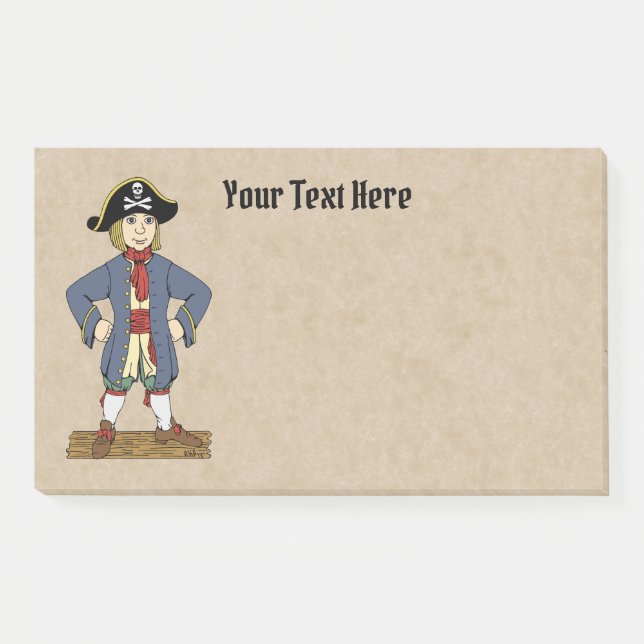 Niedlich Pirate Lad Post-it Klebezettel (Vorderseite)